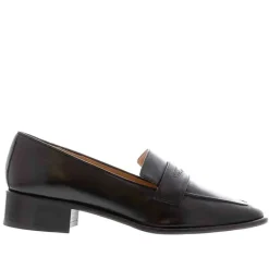 Angeilca Black Leather Penny Loafers<Carl Scarpa Online