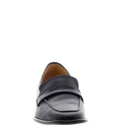 Angeilca Navy Leather Penny Loafers<Carl Scarpa Clearance