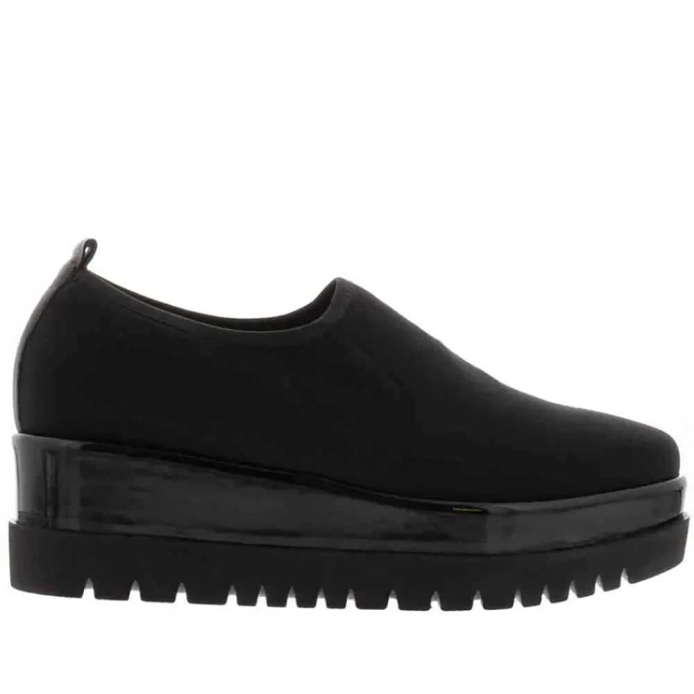 Angelo Black Italian Lycra Wedge Loafers<Carl Scarpa Hot