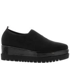 Angelo Black Italian Lycra Wedge Loafers<Carl Scarpa Hot