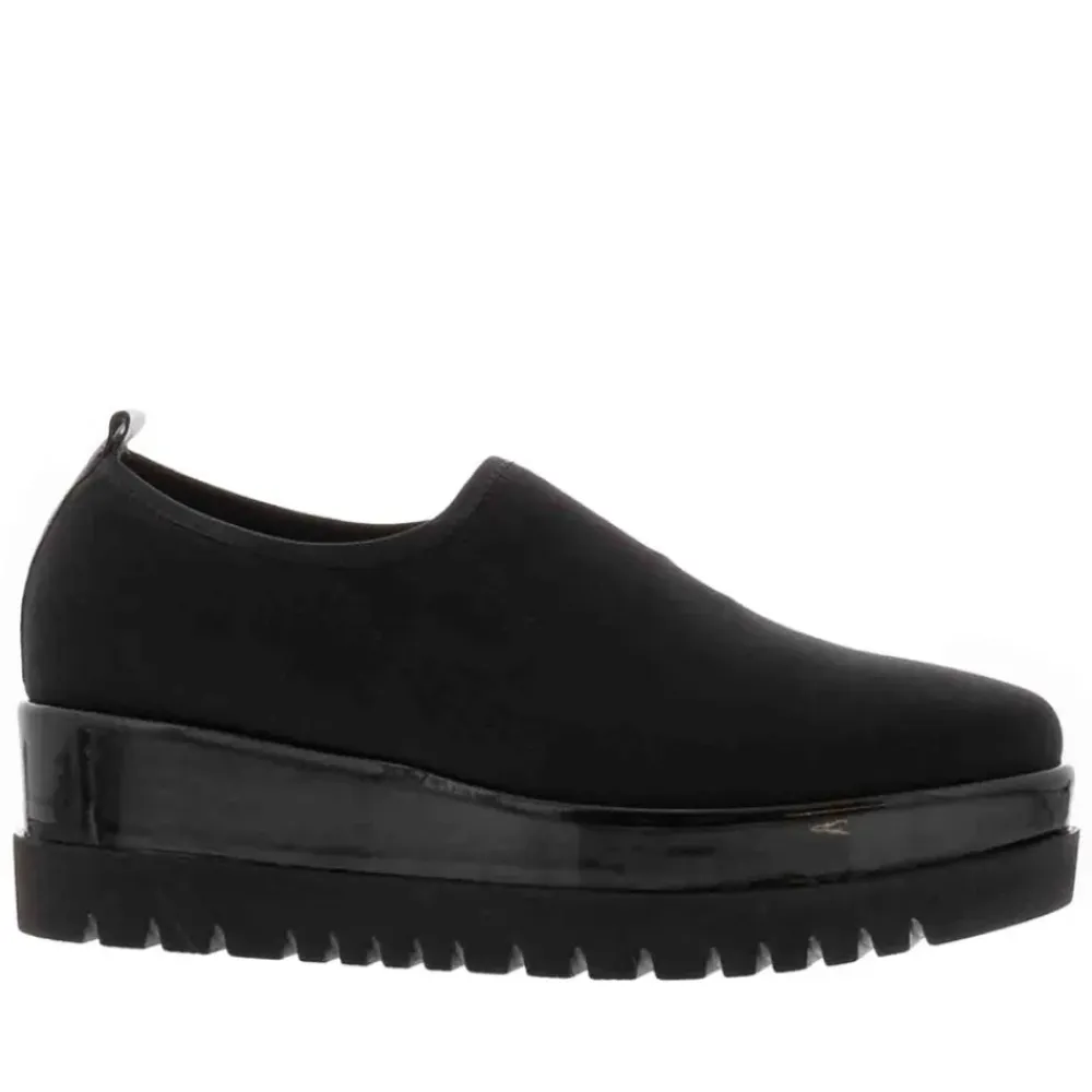 Angelo Black Italian Lycra Wedge Loafers<Carl Scarpa Hot