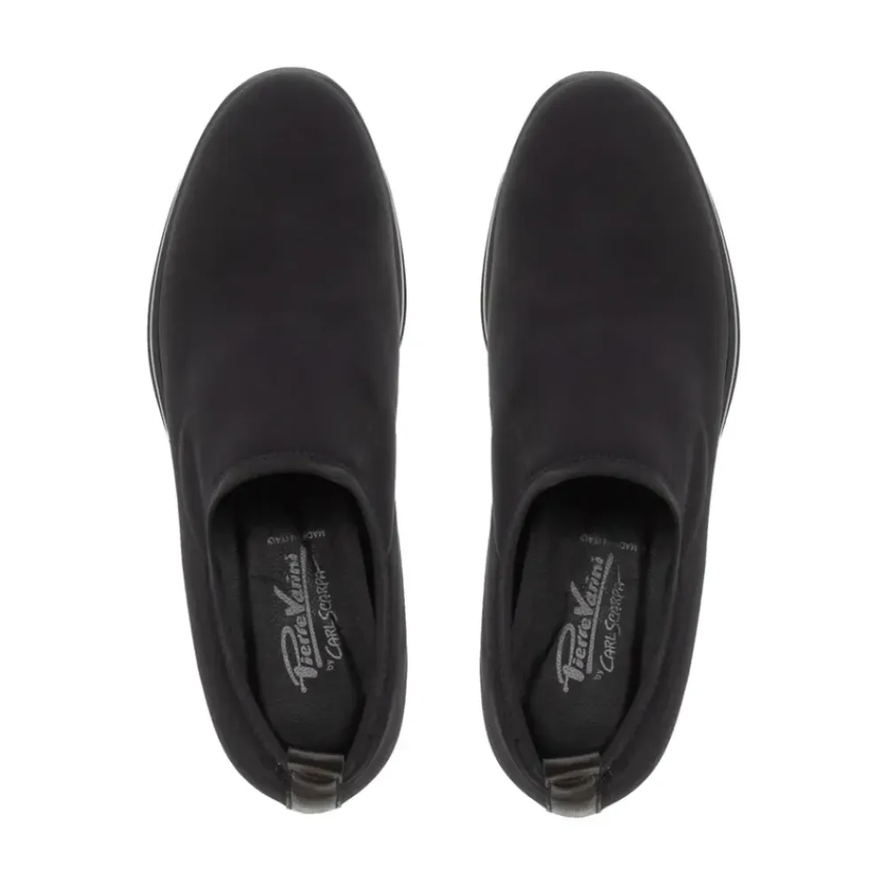 Angelo Black Italian Lycra Wedge Loafers<Carl Scarpa Hot