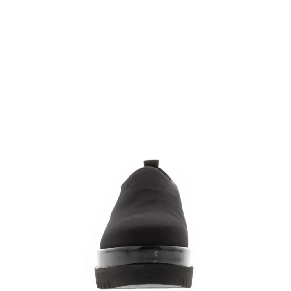 Angelo Black Italian Lycra Wedge Loafers<Carl Scarpa Hot