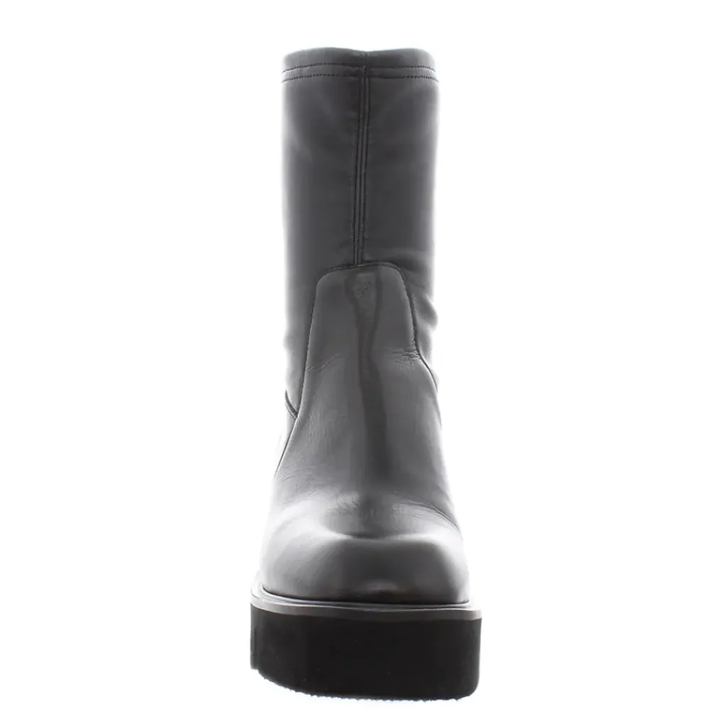 Ariel Black Leather Wavesole Ankle Boots<Carl Scarpa