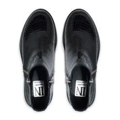 Arletta Black Croc Patent Leather Ankle Boots<Carl Scarpa Hot