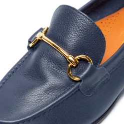 Arlie Navy Leather Snaffle Loafers<Carl Scarpa Online