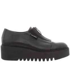 Ash Black Italian Leather Platform Loafers<Carl Scarpa Online