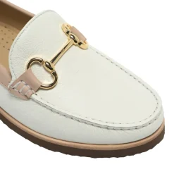 Aubrigo White-Rose Leather Snaffle Loafers<Carl Scarpa Outlet