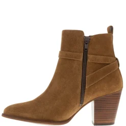 Blaise Tan Suede Block Heel Ankle Boots<Carl Scarpa Sale