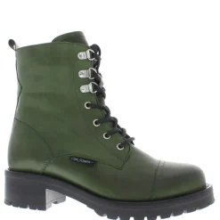 Blanca Chunky Lace-Up Green Leather Ankle Boot<Carl Scarpa Hot
