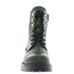 Blanca Chunky Lace-Up Green Leather Ankle Boot<Carl Scarpa Hot