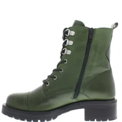 Blanca Chunky Lace-Up Green Leather Ankle Boot<Carl Scarpa Hot