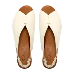 Buttercup Off White Leather Slingback Sandal<Carl Scarpa Clearance