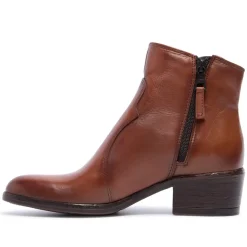 Caliana Tan Leather Ankle Boots<Carl Scarpa Online