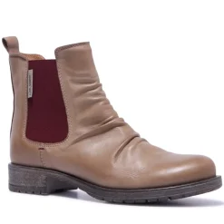 Cavalina Taupe Leather Ankle Boots<Carl Scarpa