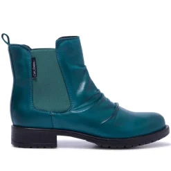 Cavalina Teal Leather Ankle Boots<Carl Scarpa Outlet
