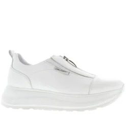 Cestine White Leather Platform Trainers<Carl Scarpa