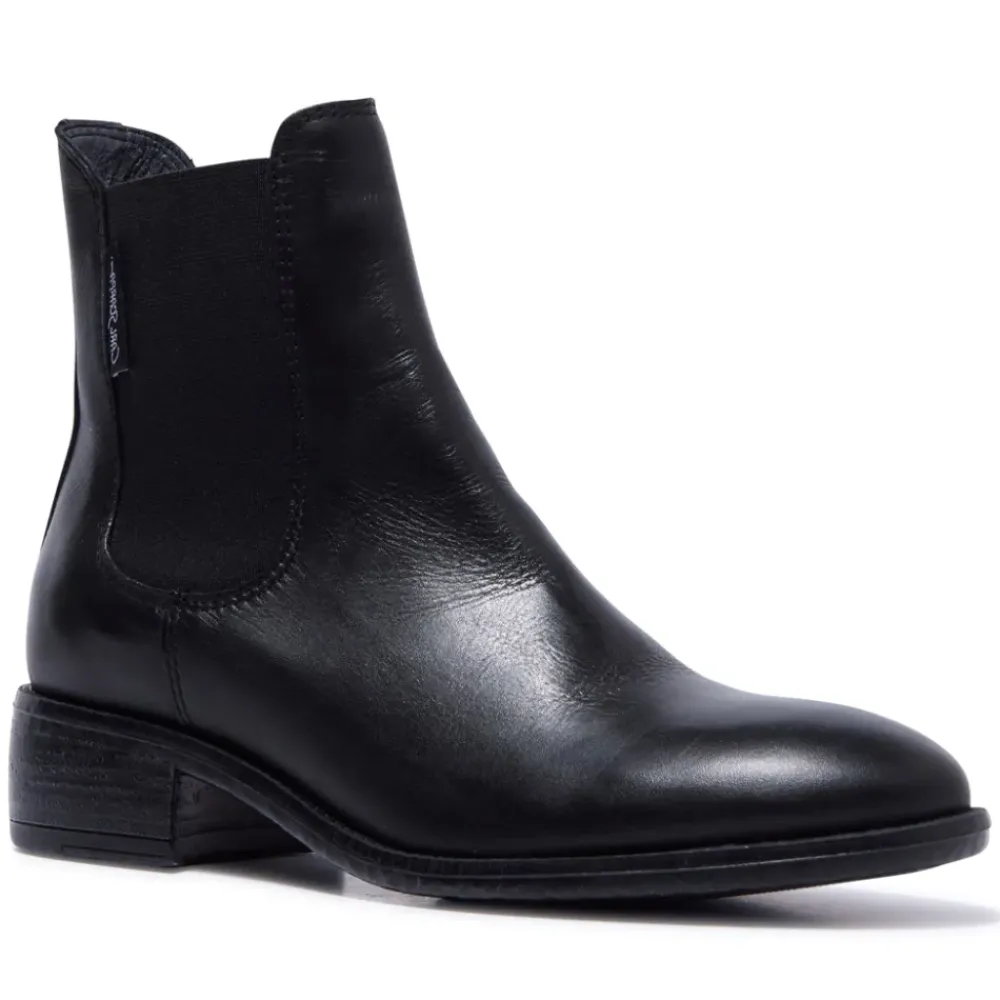 Delicio Black Leather Ankle Boots<Carl Scarpa New