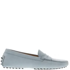 Domenica Light Blue Nubuck Suede Penny Loafers<Carl Scarpa Clearance