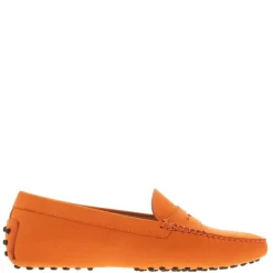 Domenica Orange Nubuck Suede Penny Loafers<Carl Scarpa