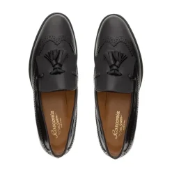 Elesta Black Leather Oxford Style Loafers<Carl Scarpa Discount