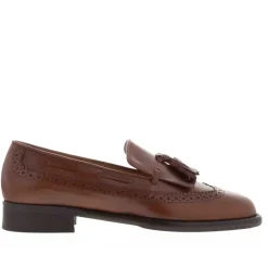 Elesta Tan Leather Oxford Style Loafers<Carl Scarpa Outlet
