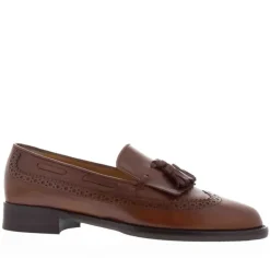 Elesta Tan Leather Oxford Style Loafers<Carl Scarpa Outlet