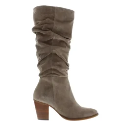 Ellis Grey Ruched Suede Long Ankle Boots<Carl Scarpa