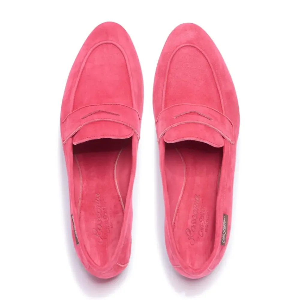 Emarlie Fuchsia Suede Penny Loafers<Carl Scarpa Best