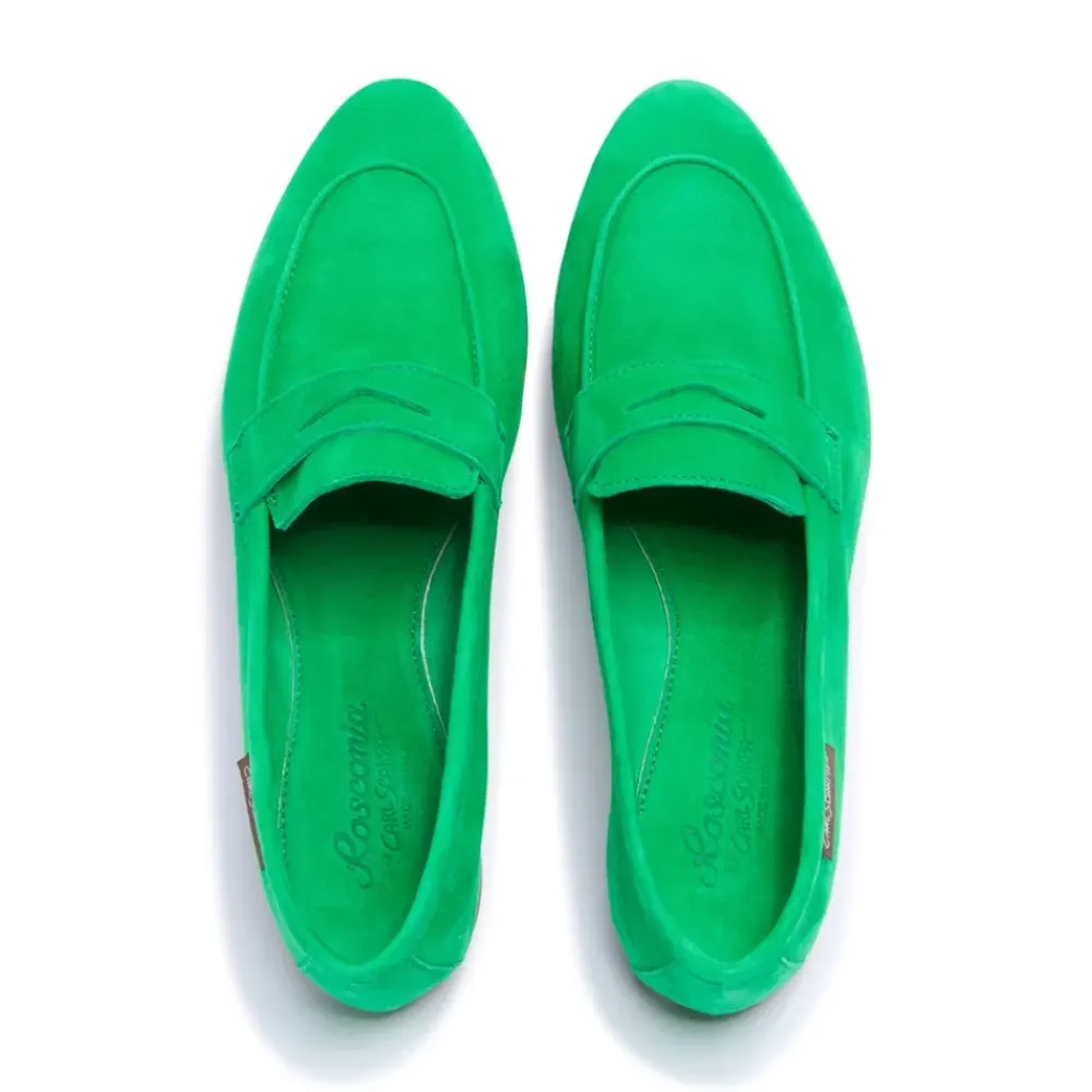 Emarlie Green Suede Penny Loafers<Carl Scarpa Hot