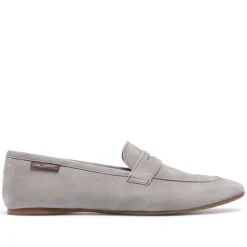 Emarlie Grey Suede Penny Loafers<Carl Scarpa Clearance