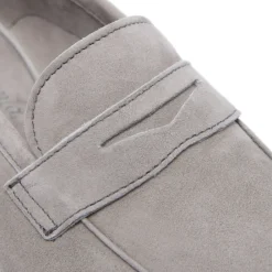 Emarlie Grey Suede Penny Loafers<Carl Scarpa Clearance