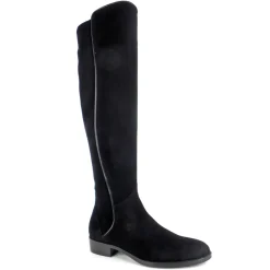 Emma Black Suede Knee-High Boots<Carl Scarpa Online