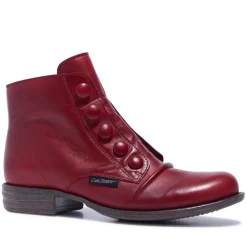 Ester Red Leather Ankle Boots<Carl Scarpa New