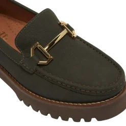 Etana Green Suede Chunky Loafers<Carl Scarpa Outlet