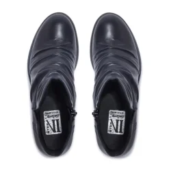 Felice Navy Leather Ankle Boots<Carl Scarpa Hot