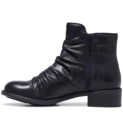 Felice Navy Leather Ankle Boots<Carl Scarpa Hot