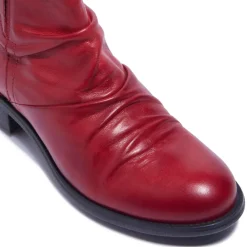 Felice Red Leather Ankle Boots<Carl Scarpa Outlet
