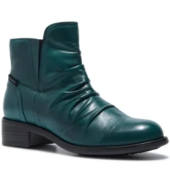Felice Teal Leather Ankle Boots<Carl Scarpa Best