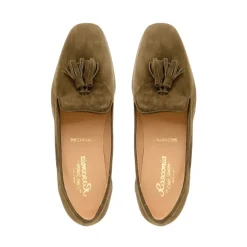Fiadh Khaki Suede Loafers<Carl Scarpa New
