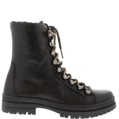 Granada Black Leather Lace Up Ankle Boots<Carl Scarpa Clearance