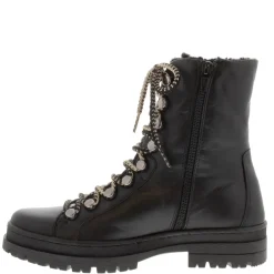 Granada Black Leather Lace Up Ankle Boots<Carl Scarpa Clearance