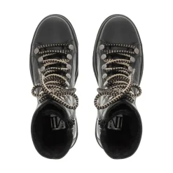 Granada Black Leather Lace Up Ankle Boots<Carl Scarpa Clearance