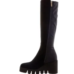 Hail Black Leather Wavesole Knee High Boots<Carl Scarpa Hot