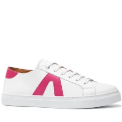 Jessi White Fuchsia Leather Trainers<Carl Scarpa Hot