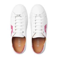 Jessi White Fuchsia Leather Trainers<Carl Scarpa Hot