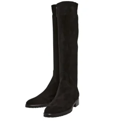 Lara Black Suede Knee-High Boots<Carl Scarpa