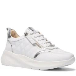 Lestina White Silver Leather Leisure<Carl Scarpa Discount