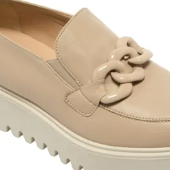 Lizi Taupe Leather Platform Loafers<Carl Scarpa Sale