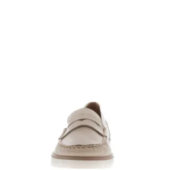 Lucentia Beige Leather Wedge Loafers<Carl Scarpa